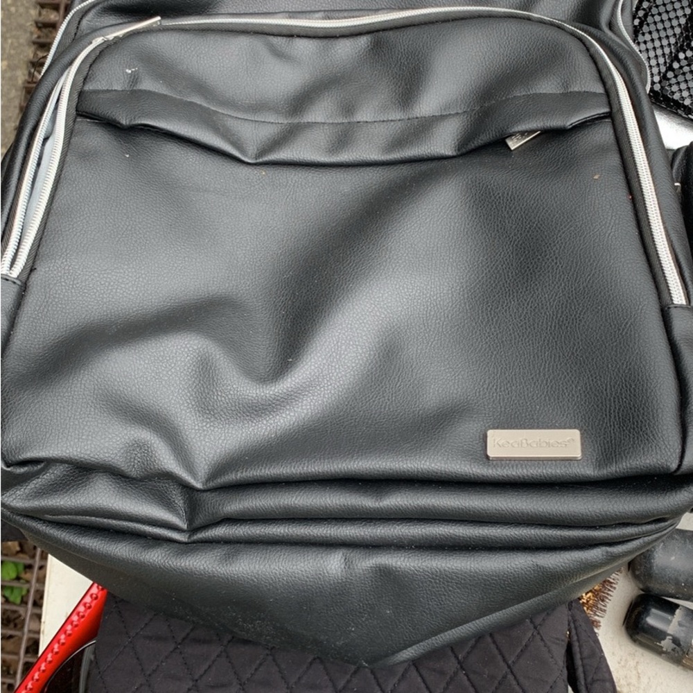 Vegan leather extra large diaper bag